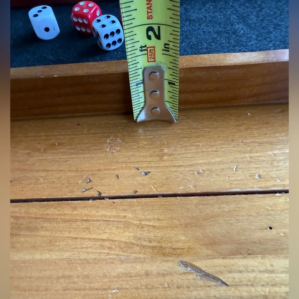 GlobalDream Natural Brown “Shut The Box” Dice Game, Wooden Board Table Math Game